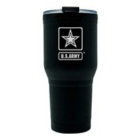 30 oz Army Black Double Wall Vacuum Insulated Stainless Steel Army Tumbler Travel Mug